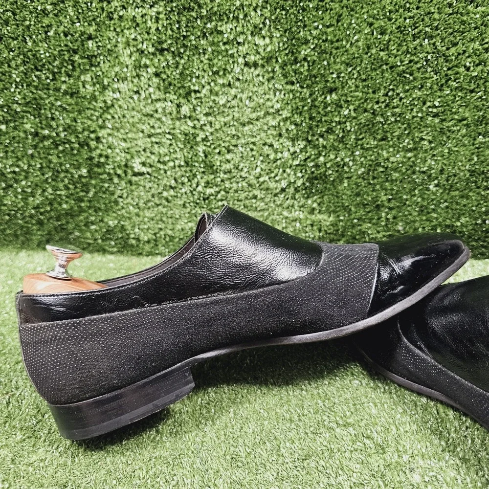 Mezlan Havre Black Leather Monk Strap Beaded Loafer Dress Shoes Mens 11